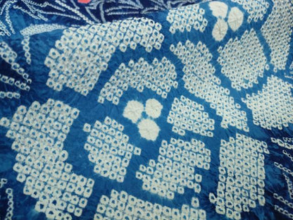 平和屋着物∴極上　夏物　浴衣　有松鳴海絞り　草花文　綿　逸品　未使用　DZAB8813kh6