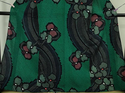 平和屋着物∴極上　夏物　浴衣　有松鳴海絞り　流水花文　綿　逸品　DZAB8817kh6
