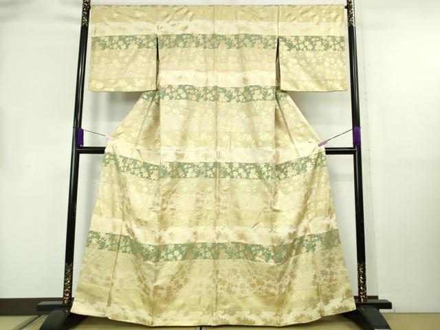 平和屋本店●極上　工芸キモノ野口　訪問着　枝楓文　金彩　逸品　DZAB8820kh6