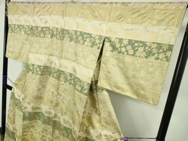 平和屋本店●極上　工芸キモノ野口　訪問着　枝楓文　金彩　逸品　DZAB8820kh6