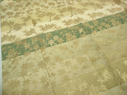 平和屋本店●極上　工芸キモノ野口　訪問着　枝楓文　金彩　逸品　DZAB8820kh6