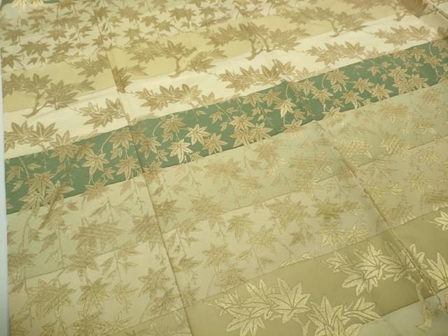 平和屋本店●極上　工芸キモノ野口　訪問着　枝楓文　金彩　逸品　DZAB8820kh6