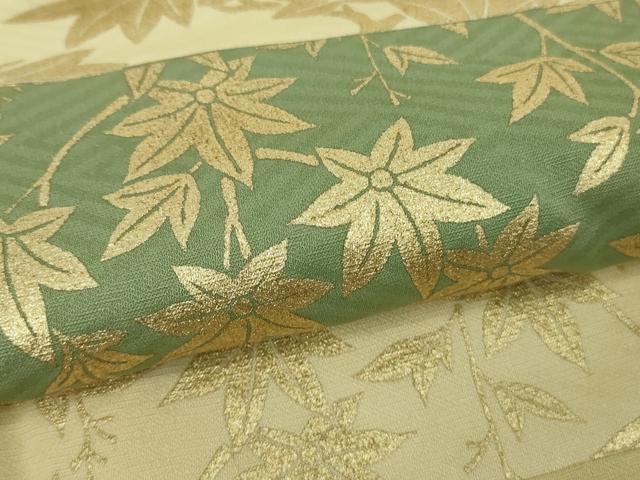 平和屋本店●極上　工芸キモノ野口　訪問着　枝楓文　金彩　逸品　DZAB8820kh6