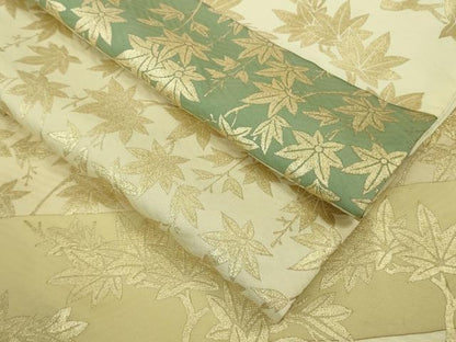 平和屋本店●極上　工芸キモノ野口　訪問着　枝楓文　金彩　逸品　DZAB8820kh6
