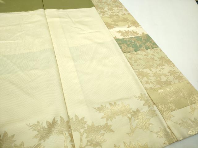 平和屋本店●極上　工芸キモノ野口　訪問着　枝楓文　金彩　逸品　DZAB8820kh6