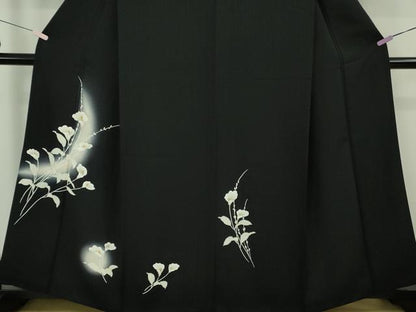 平和屋着物●極上　訪問着　カラー　暈し染め　黒地　さが美扱い　逸品　DZAB8823kh6