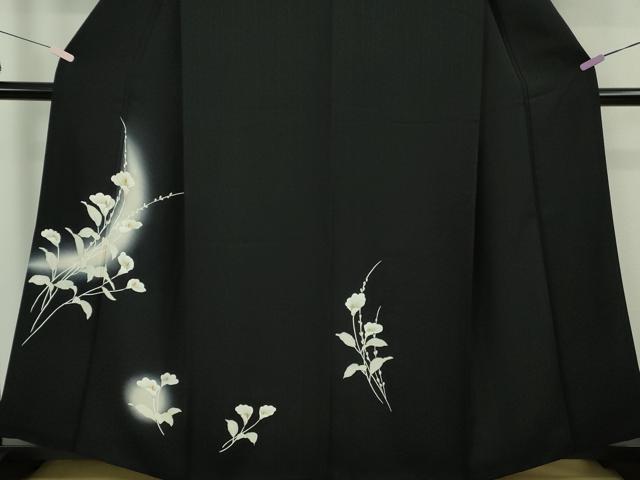 平和屋着物●極上　訪問着　カラー　暈し染め　黒地　さが美扱い　逸品　DZAB8823kh6