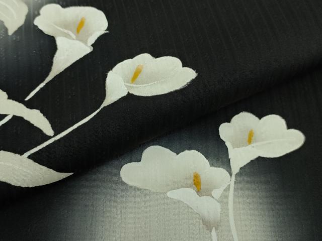 平和屋着物●極上　訪問着　カラー　暈し染め　黒地　さが美扱い　逸品　DZAB8823kh6