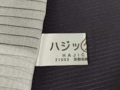 平和屋着物＊極上　夏物　訪問着　絽　草花文　深紫色地　銀彩　逸品　未使用　DZAB8827kh6