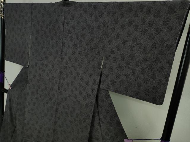 平和屋着物●極上　重要無形文化財　人間国宝　中村勇二郎　江戸小紋　国宝平等院雲中供養菩薩像五十二　黒地　逸品　DZAB8834kh6