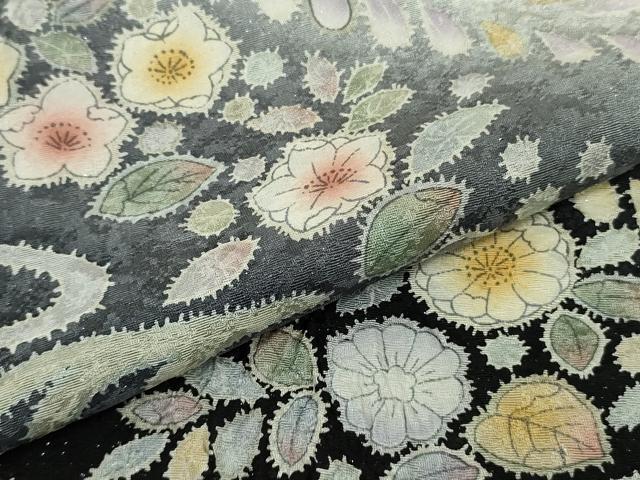 平和屋着物●極上　訪問着　辻が花　暈し染め　銀通し地　逸品　未使用　DZAB8840kh6