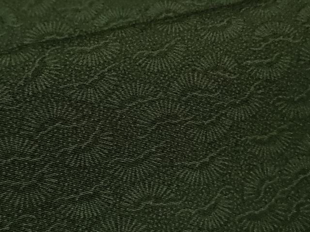 平和屋本店●極上　重要無形文化財　人間国宝　中村勇二郎　江戸小紋　松　百入茶色地　逸品　DZAB8842kh6