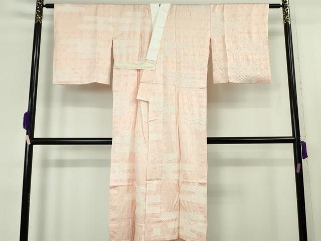 平和屋本店●極上　十七代京屋林蔵　本場結城紬　訪問着・長襦袢(無双仕立て)セット　辻が花　暈し染め　共箱付き　逸品　DZAB8850kh6