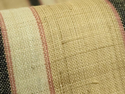 平和屋本店＊極上　夏物　芭蕉布　手積み芭蕉糸100％　九寸名古屋帯　間道　逸品　DZAB8852kh6