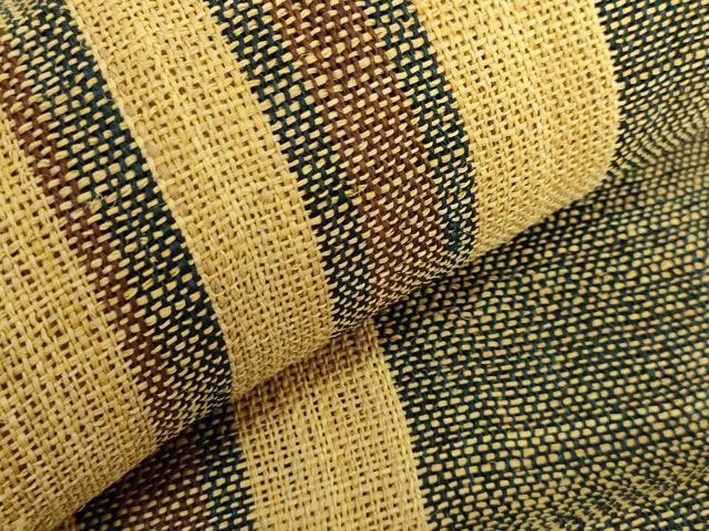 平和屋本店＊極上　夏物　古代原始布　科布　八寸名古屋帯　間道　逸品　DZAB8853kh6