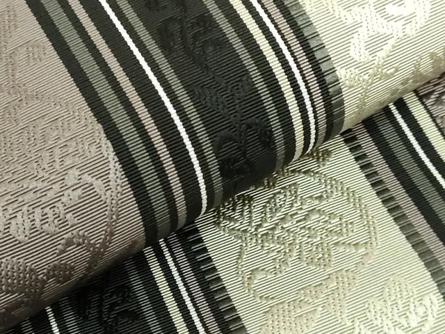 平和屋本店●極上 1897年創業 名門岡野 本場筑前博多織 千年工房 八寸名古屋帯 総浮変献上 葡萄唐草 博多金ラベル 証紙付 逸品 DZAB8862kh6