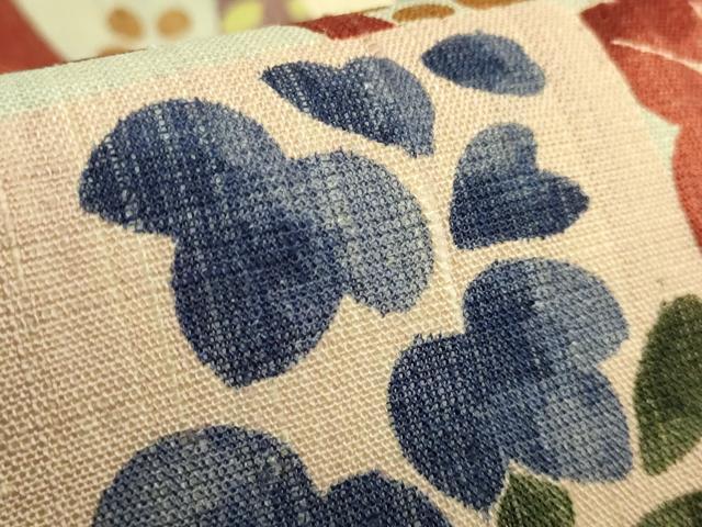平和屋本店●極上　摺型友禅　京都　多ち花　九寸名古屋帯　草花間道　逸品　DZAB8863kh6