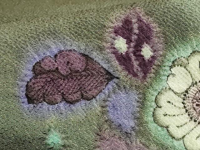 平和屋本店●極上　久保田一竹　幻の辻が花　太鼓柄袋帯　鬼しぼ縮緬　逸品　DZAB8883kh6