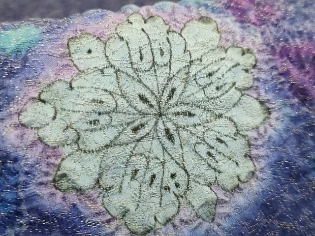 平和屋本店●極上　久保田一竹　幻の辻が花　太鼓柄袋帯　金通し地　逸品　DZAB8884kh6