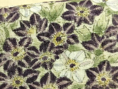 平和屋本店＊極上　夏物　九寸名古屋帯　手描き　草花文　絹麻　逸品　DZAB8889kh6