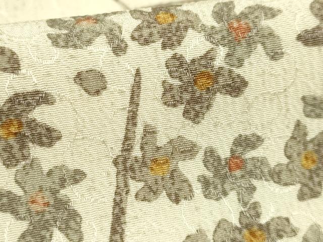 平和屋本店∞極上　青山みとも　長羽織　枝花文　反端付き　逸品　DZAB8895kh6