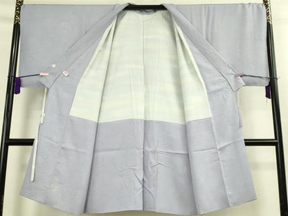平和屋着物∞極上　金彩友禅　卓越技能者・名工・和田光正監修　由光　京金彩　道中着　ロング丈　雪輪花文　金彩 反端付 逸品 DZAB8898kh6
