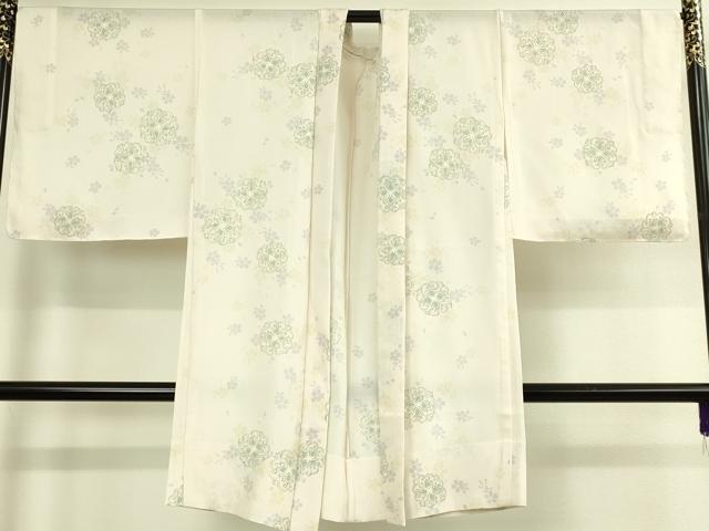 平和屋着物∞極上　長羽織　スリーシーズン　春夏秋　塵除け　舞桜　逸品　DZAB8904kh6