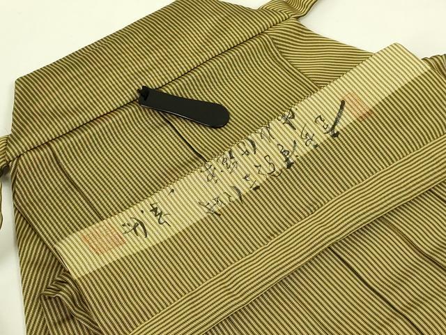 平和屋着物●極上　男性　人間国宝　甲田栄佑　精好仙台平　行灯袴　縞　逸品　DZAB8915kh6