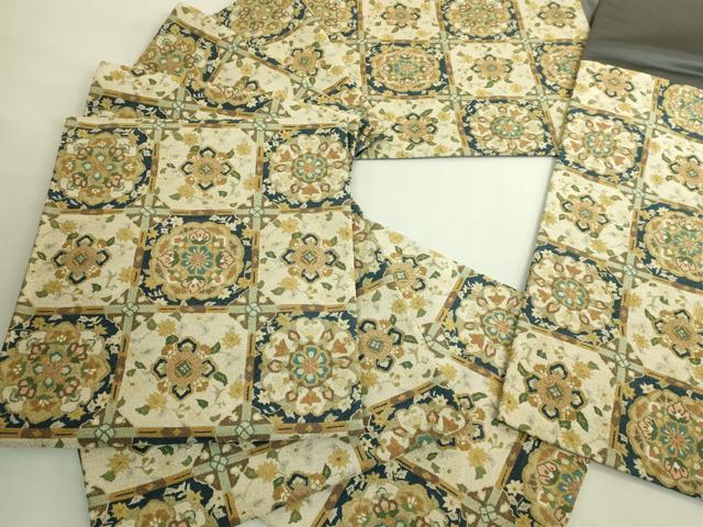 平和屋本店●最高級　中国三大刺繍　総相良刺繍　総刺繍　袋帯　200万粒　総詰め　格天井花文　金糸　逸品　DZAB8917kh6
