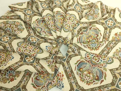 平和屋本店●最高級　中国三大刺繍　総相良刺繍　総刺繍　袋帯　200万粒　総詰め　向かい鳥蜀江花文　金糸　逸品　DZAB8919kh6