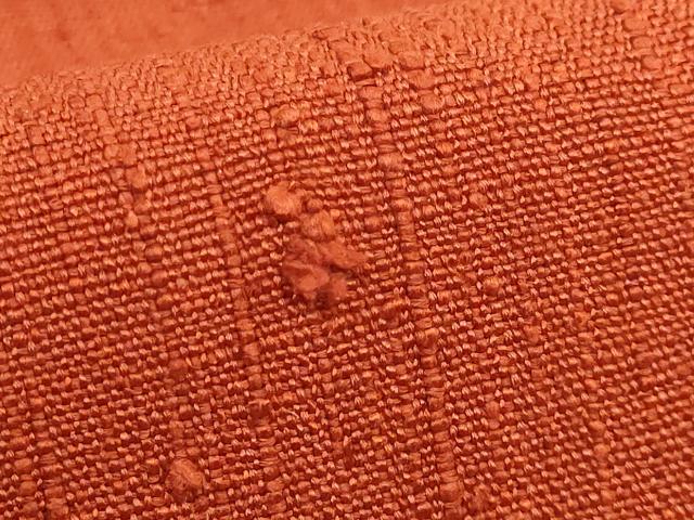 平和屋着物●極上　浦野理一　経節紬　九寸名古屋帯　朱色地　逸品　DZAB8921kh6