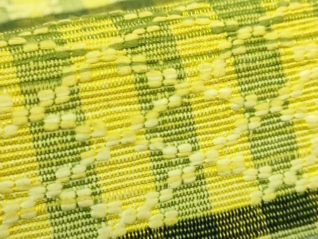 平和屋着物●極上　首里花織　八寸名古屋帯　横段文　証紙付き　逸品　DZAB8925kh6