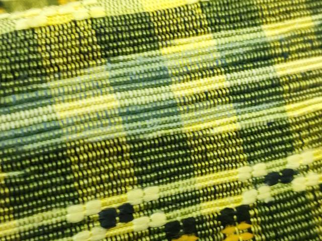 平和屋着物●極上　首里花織　八寸名古屋帯　横段文　証紙付き　逸品　DZAB8925kh6