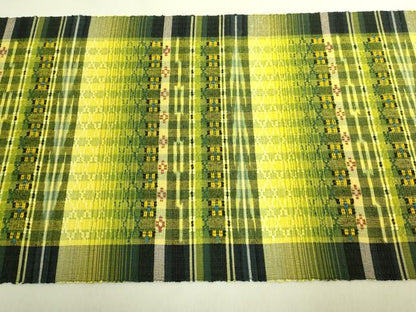 平和屋着物●極上　首里花織　八寸名古屋帯　横段文　証紙付き　逸品　DZAB8925kh6