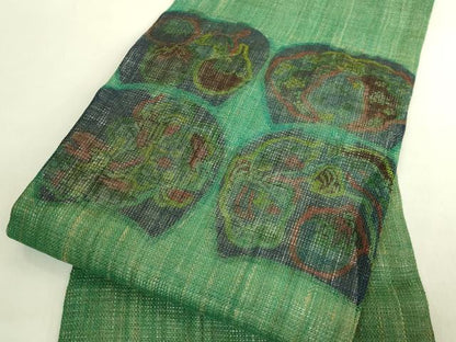 平和屋本店＊極上　夏物　古代原始布　科布　九寸名古屋帯　成り物　逸品　DZAB8927kh6