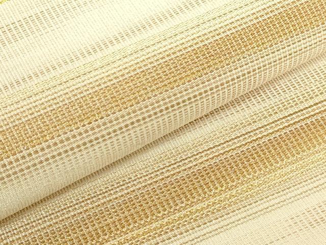 平和屋着物●極上　爪掻本綴作家　伊達静　八寸名古屋帯　霞文　金糸　逸品　DZAB8930kh6
