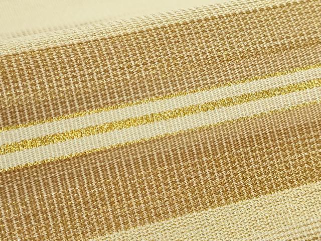 平和屋着物●極上　爪掻本綴作家　伊達静　八寸名古屋帯　霞文　金糸　逸品　DZAB8930kh6
