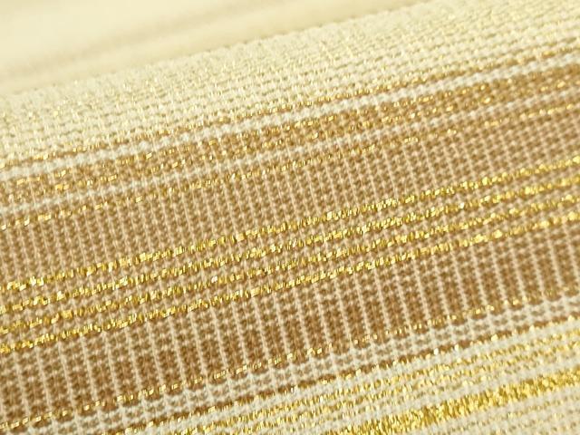 平和屋着物●極上　爪掻本綴作家　伊達静　八寸名古屋帯　霞文　金糸　逸品　DZAB8930kh6