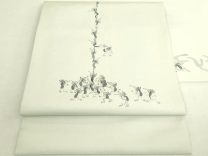 平和屋着物●極上　塩瀬　九寸名古屋帯　手描き　カッパ　色地　逸品　DZAB8933kh6
