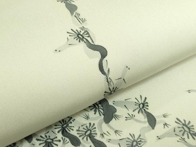 平和屋着物●極上　塩瀬　九寸名古屋帯　手描き　カッパ　色地　逸品　DZAB8933kh6