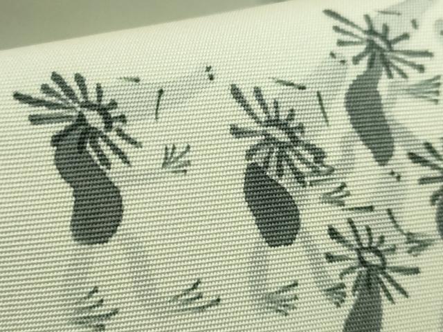 平和屋着物●極上　塩瀬　九寸名古屋帯　手描き　カッパ　色地　逸品　DZAB8933kh6