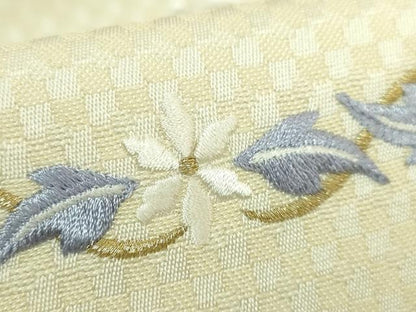 平和屋着物●極上　太鼓柄　京袋帯　WAKKA　ワッカ　総刺繍　花唐草　金糸　逸品　未使用　DZAB8934kh6