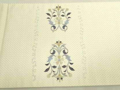 平和屋着物●極上　太鼓柄　京袋帯　WAKKA　ワッカ　総刺繍　花唐草　金糸　逸品　未使用　DZAB8934kh6
