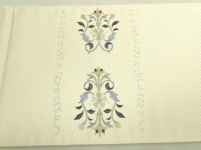 平和屋着物●極上　太鼓柄　京袋帯　WAKKA　ワッカ　総刺繍　花唐草　金糸　逸品　未使用　DZAB8934kh6