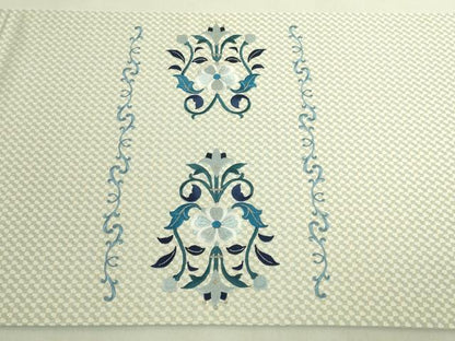平和屋着物●極上　太鼓柄　京袋帯　WAKKA　ワッカ　総刺繍　花唐草　銀糸　逸品　DZAB8935kh6