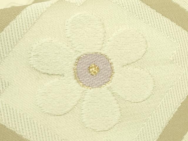 平和屋本店●極上　銀座もとじ　九寸名古屋帯　唐織　花菱文　金糸　逸品　DZAB8944kh6
