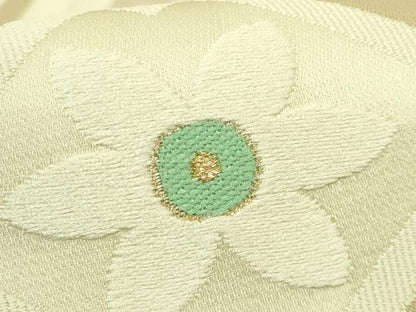 平和屋本店●極上　銀座もとじ　九寸名古屋帯　唐織　花菱文　金糸　逸品　DZAB8944kh6