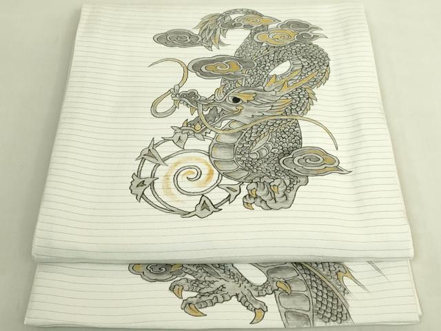 平和屋着物＊極上　夏物　太鼓柄袋帯　作家物　雲龍　金彩　逸品　DZAB8947kh6