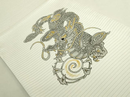 平和屋着物＊極上　夏物　太鼓柄袋帯　作家物　雲龍　金彩　逸品　DZAB8947kh6