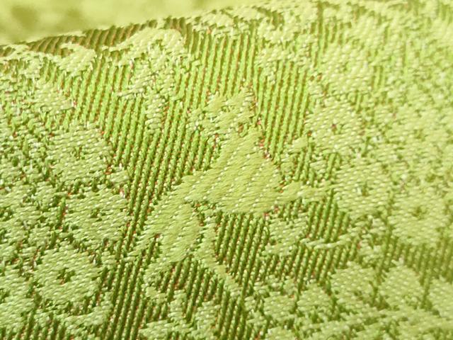 平和屋着物●極上　龍村美術織物　両面　半幅帯　豊花麗犬文　敷松葉　金糸　逸品　未使用　DZAB8949kh6